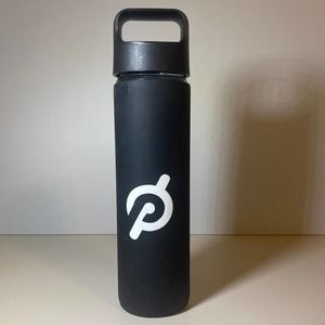 Peloton Glass Water Bottle Black Sleeve